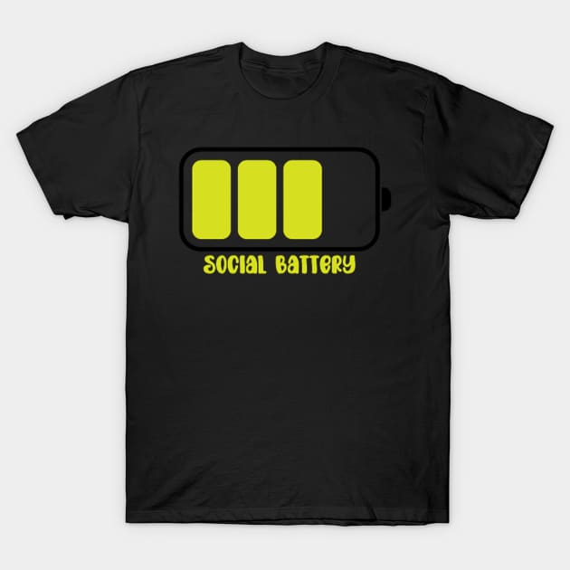 medium social battery T-Shirt by Elizabethkibo